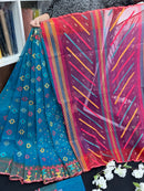 Ganga jamuna design handloom original dhakai jamdani saree with multiple threads work