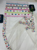 White Jamdani Saree With Multiple Threads Work.