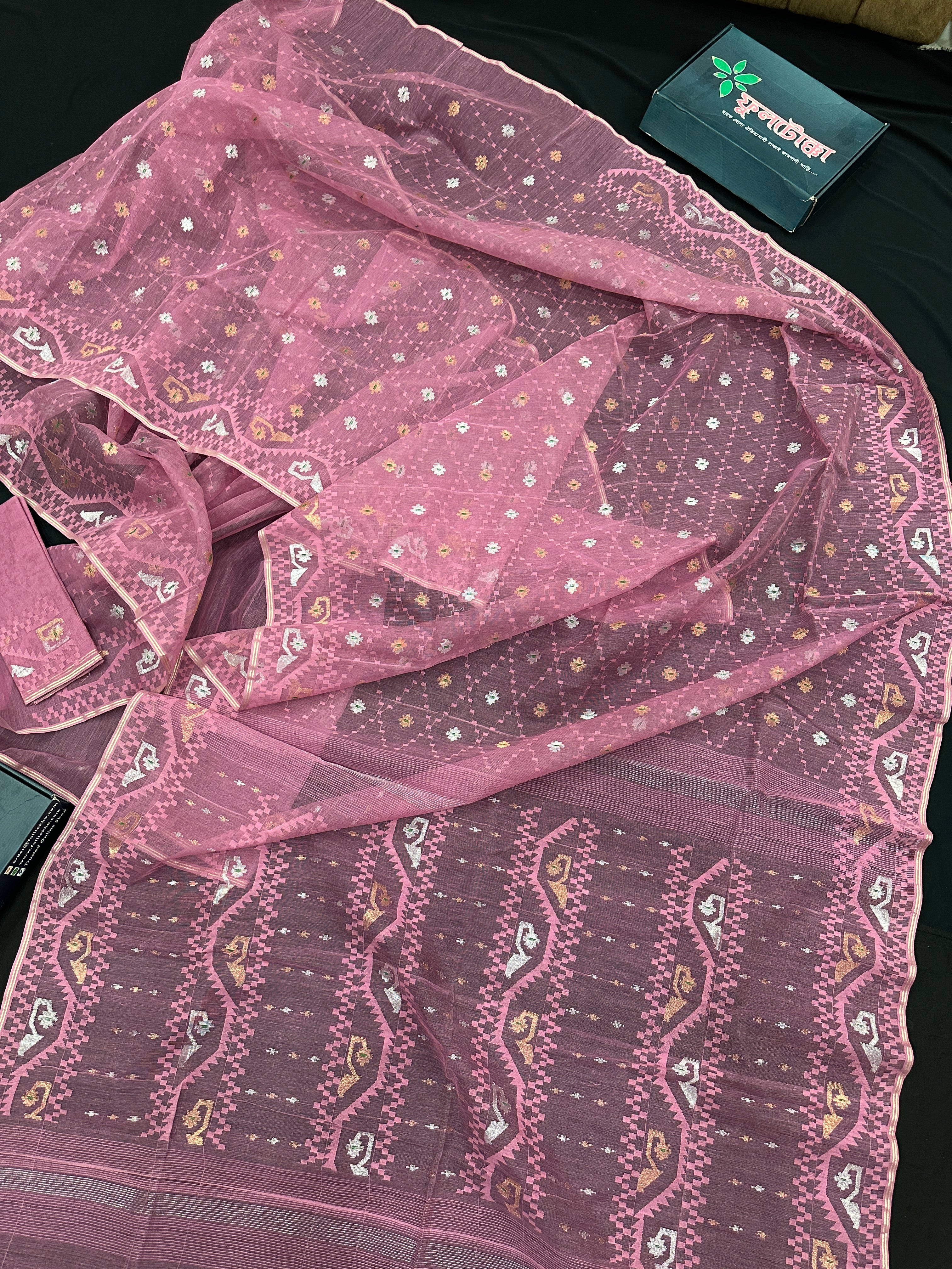 CHERRY PINK JAMDANI