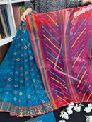 Ganga jamuna design handloom original dhakai jamdani saree with multiple threads work