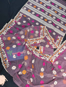 Eye Smoothing Jamdani Saree Features Multi-Colour Work.