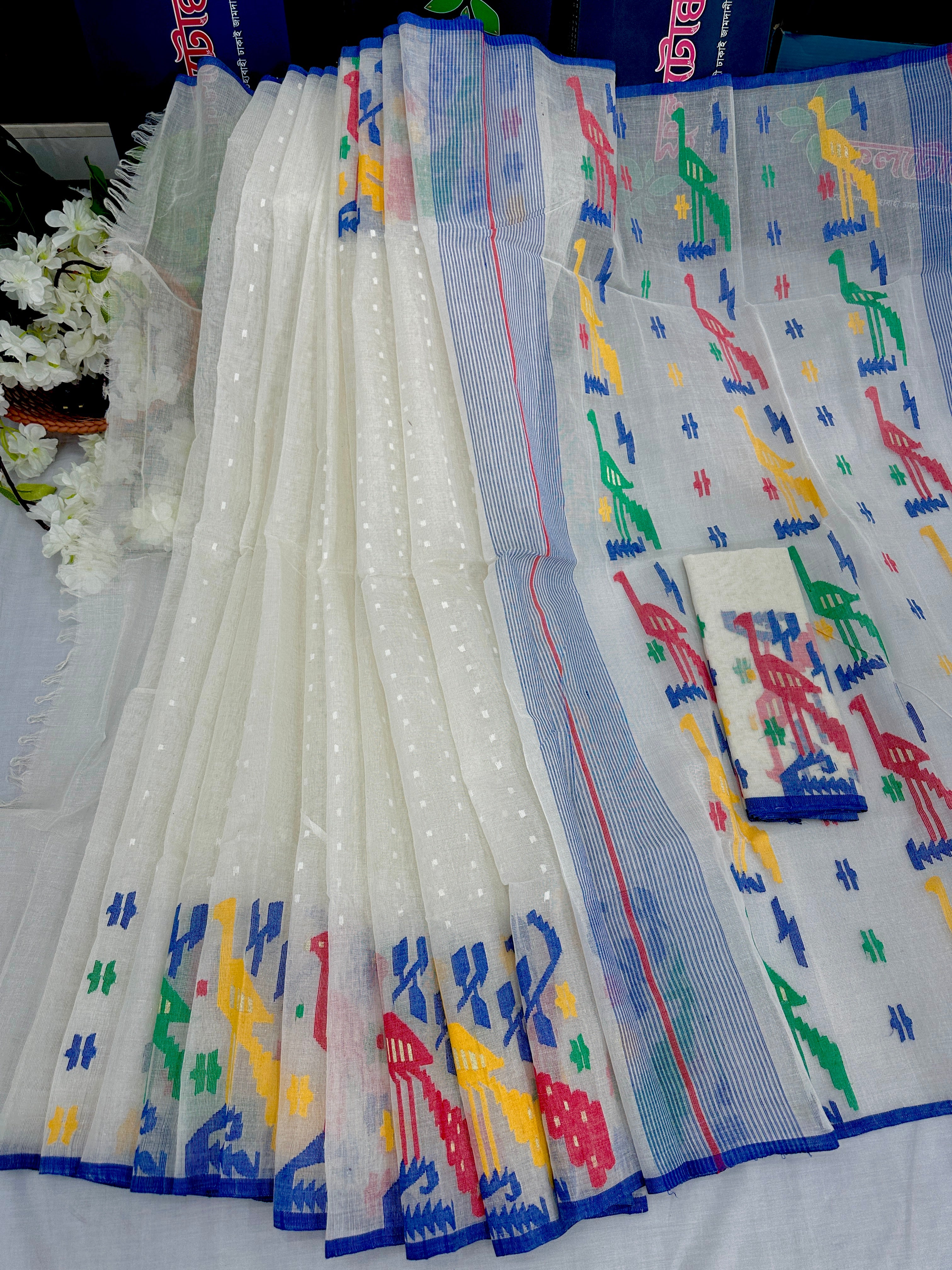 white jamdani