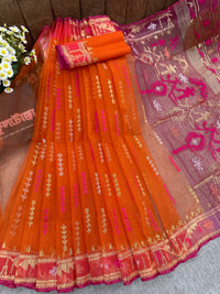 Orange Jamdani