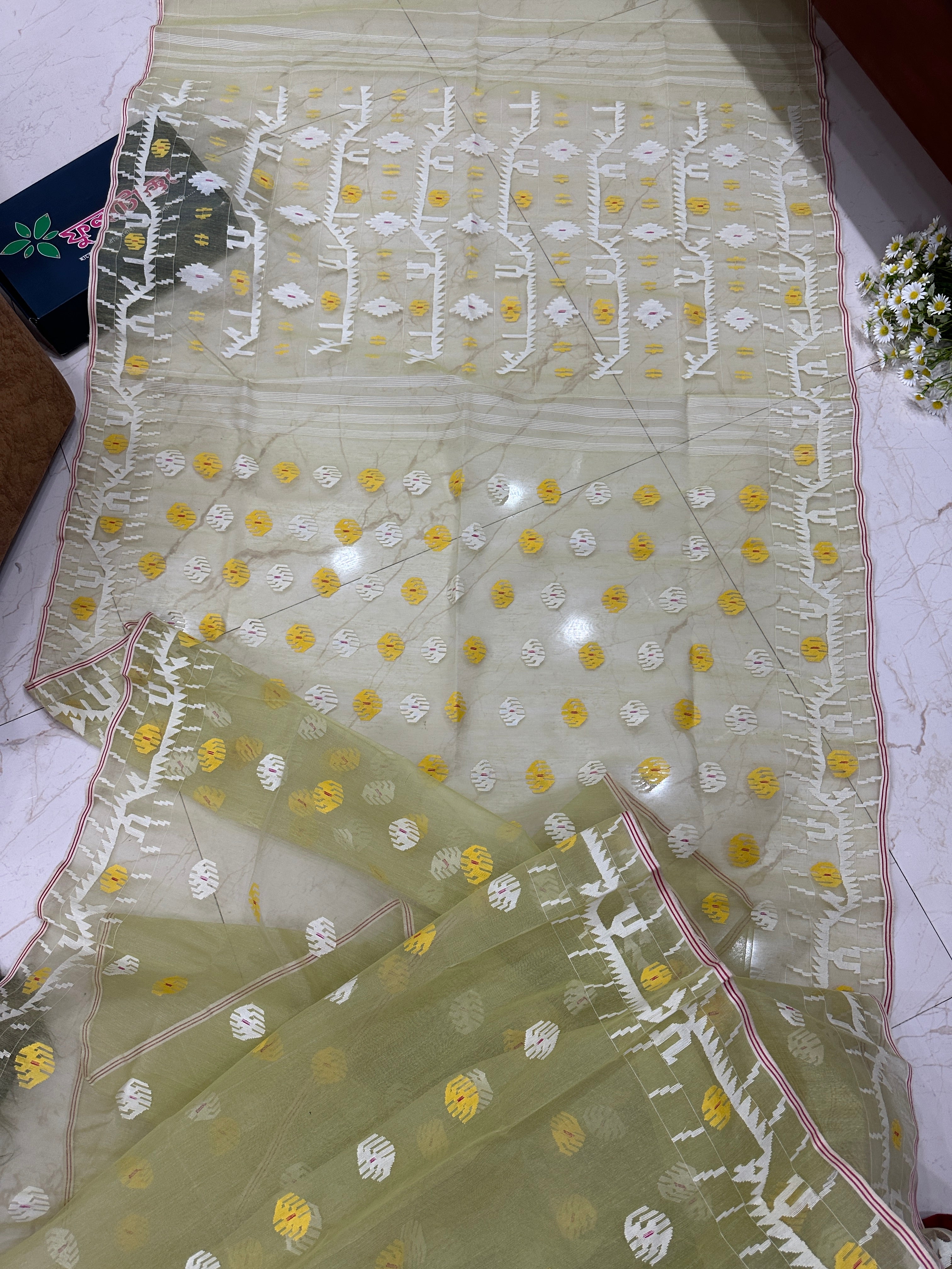 Baby yellow jamdani