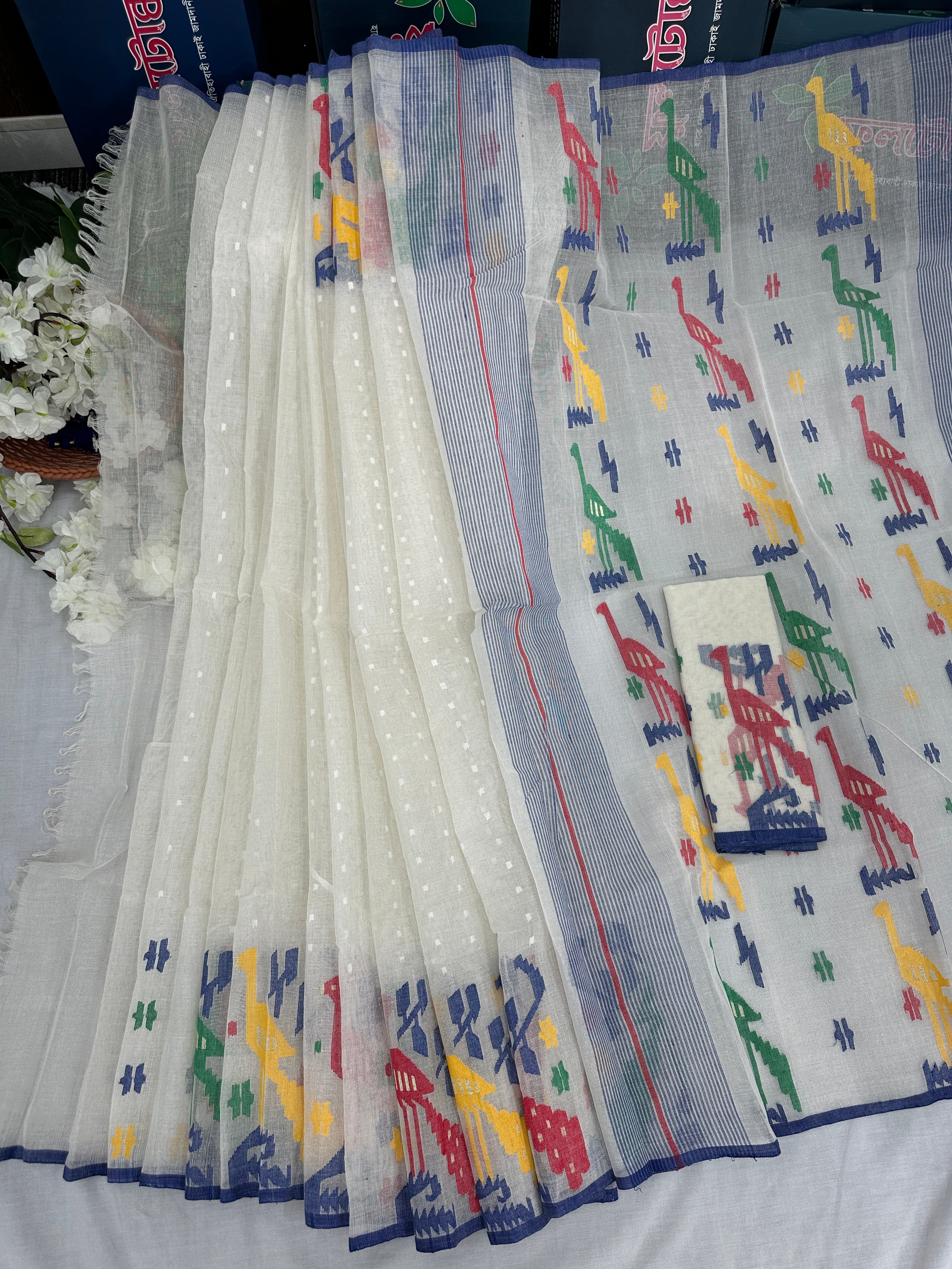white jamdani
