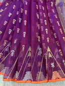 Purple jamdani