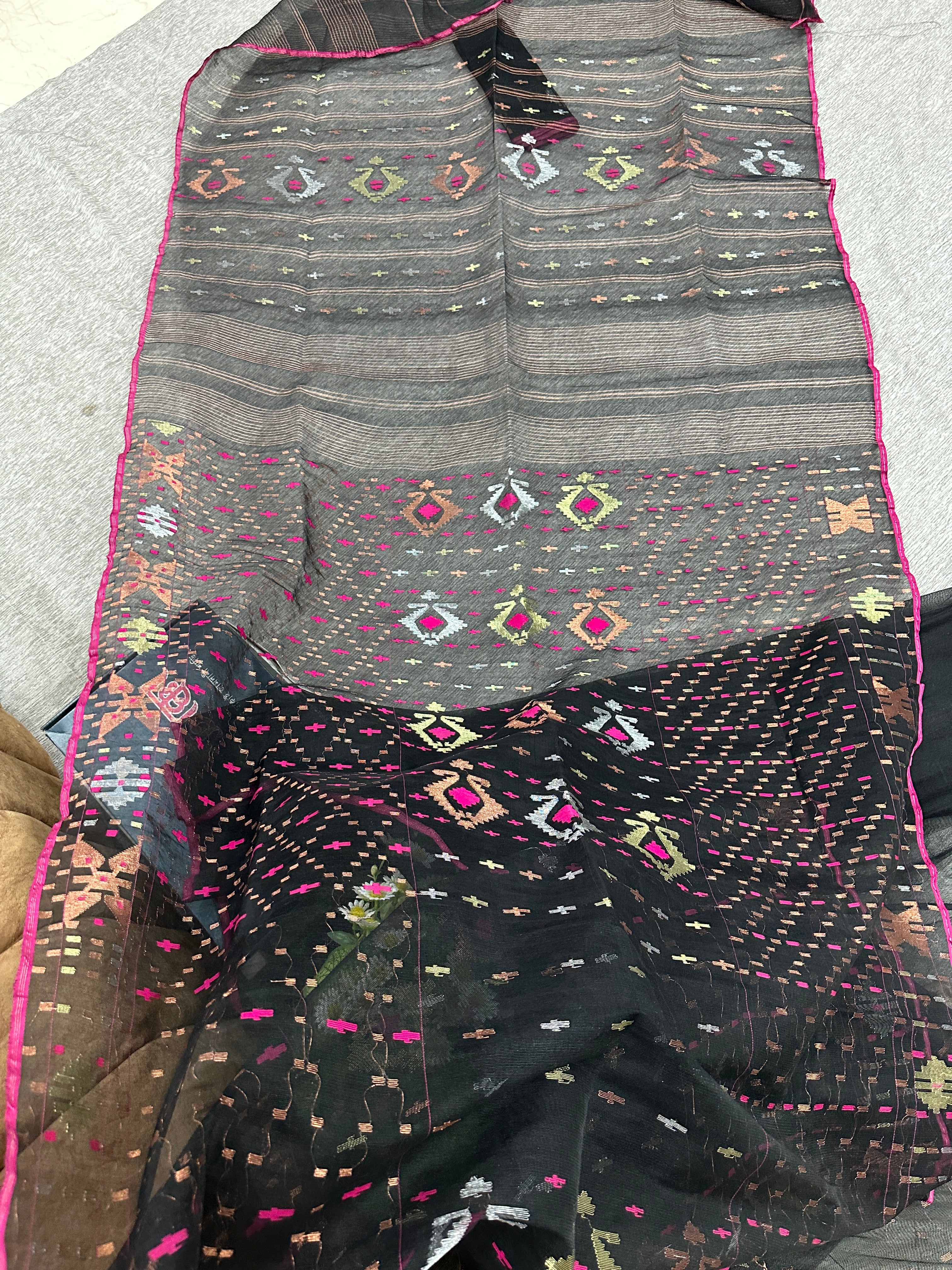 black jamdani