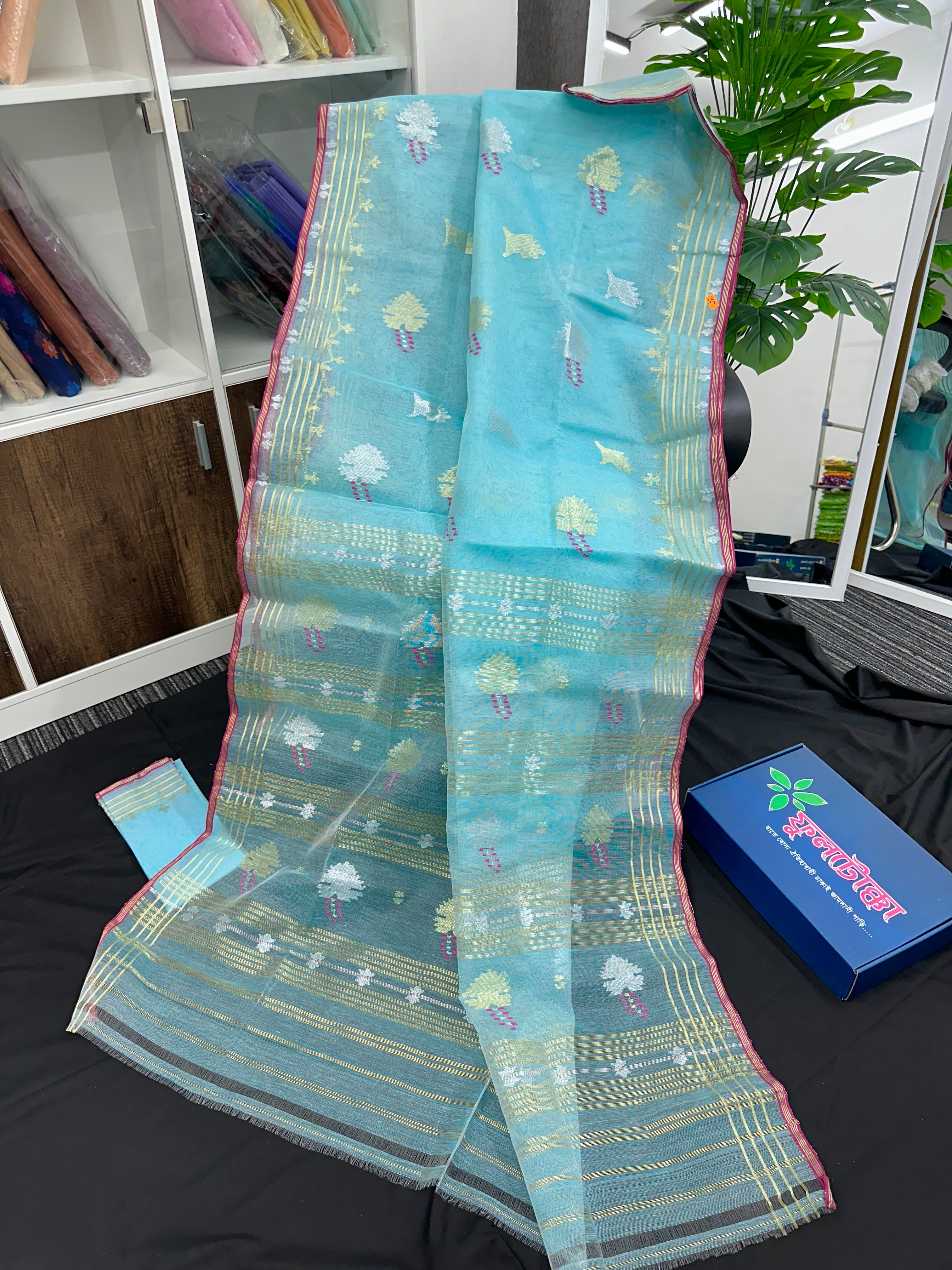 ICE BLUE JAMDANI