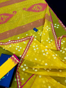 YELLOW WITH PINK BORDER