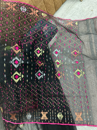 black jamdani