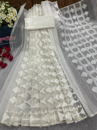 WHITE JAMDANI