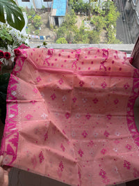 Pink jamdani