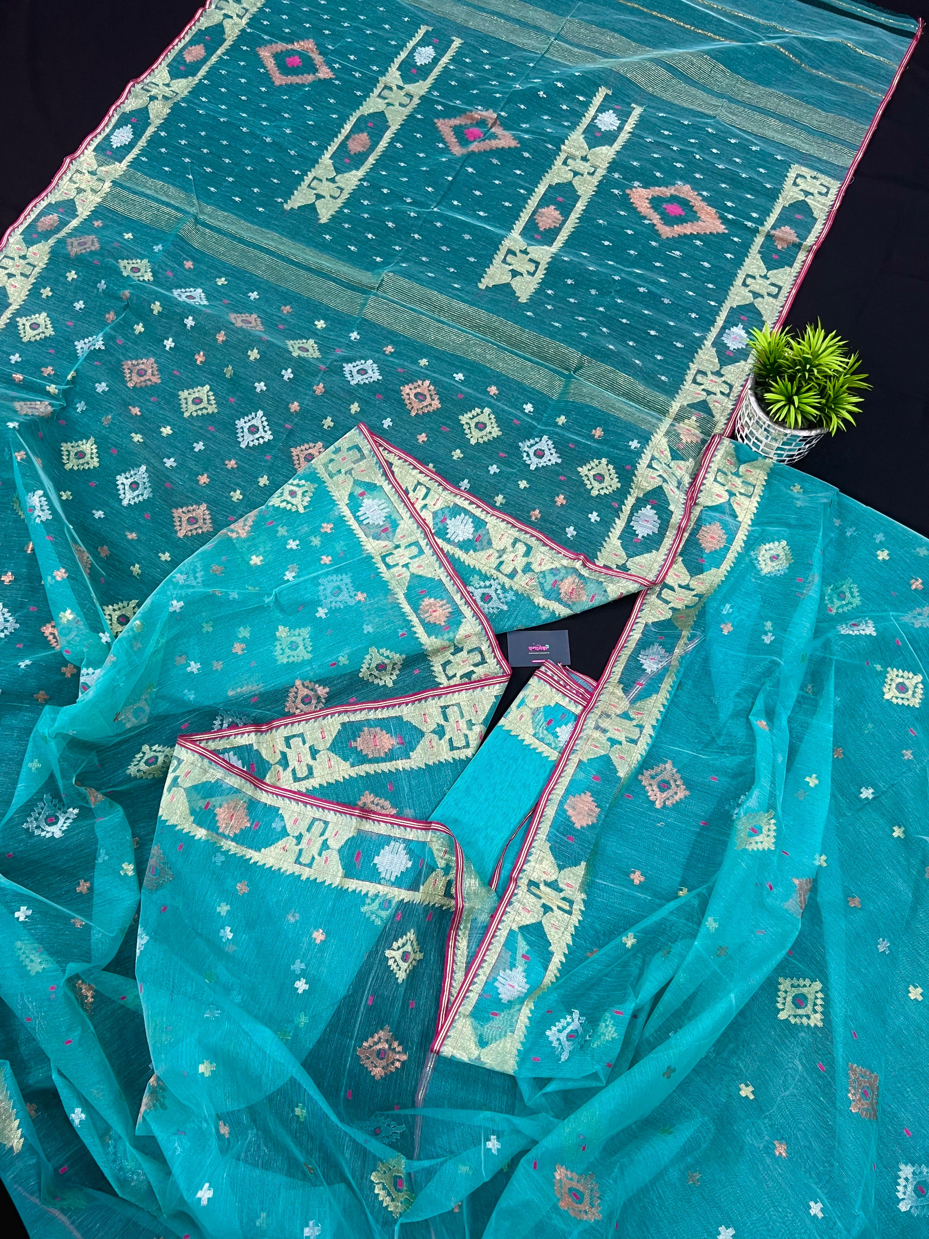 ICE BLUE JAMDANI