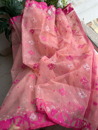 Pink jamdani