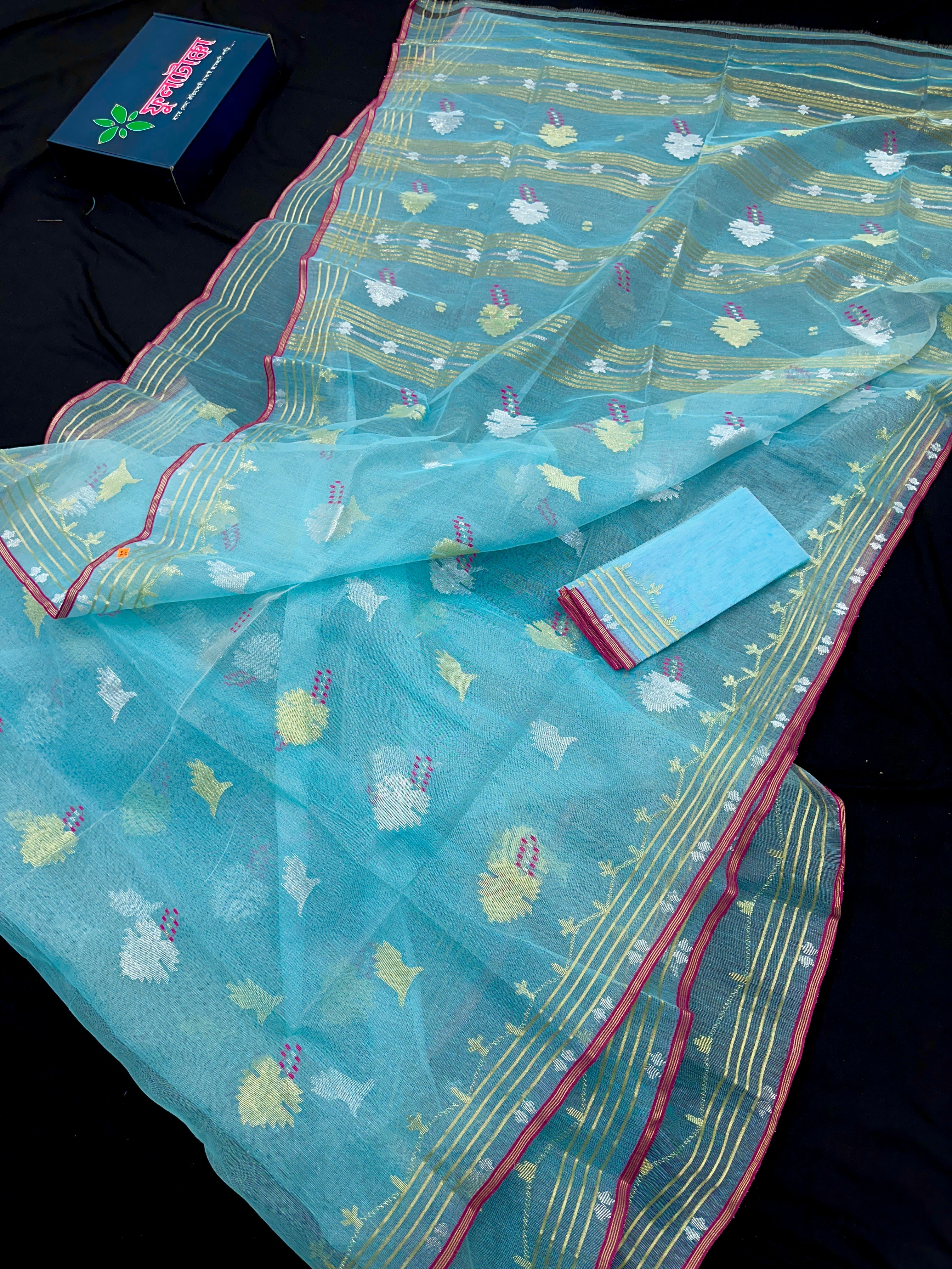 ICE BLUE JAMDANI
