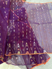 Purple jamdani