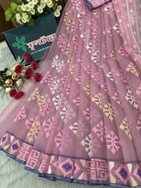 pink jamdani