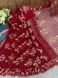 Maroon jamdani