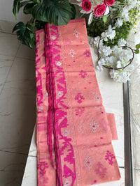 Pink jamdani