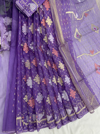 Lavender jamdani