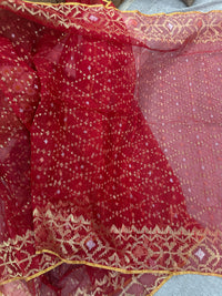 Bridal Red jamdani