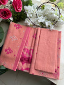 Pink jamdani