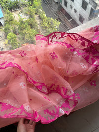 Pink jamdani