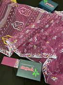 Unique Colour Jamdani Saree With Blouse Piece.