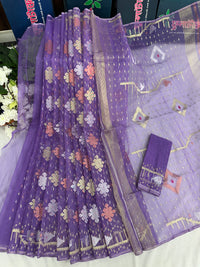 Lavender jamdani