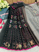 black jamdani