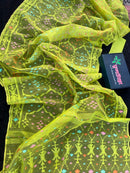 LEMON GREEN JAMDANI