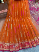 Orange Jamdani