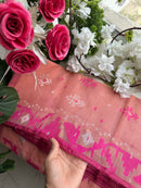 Pink jamdani