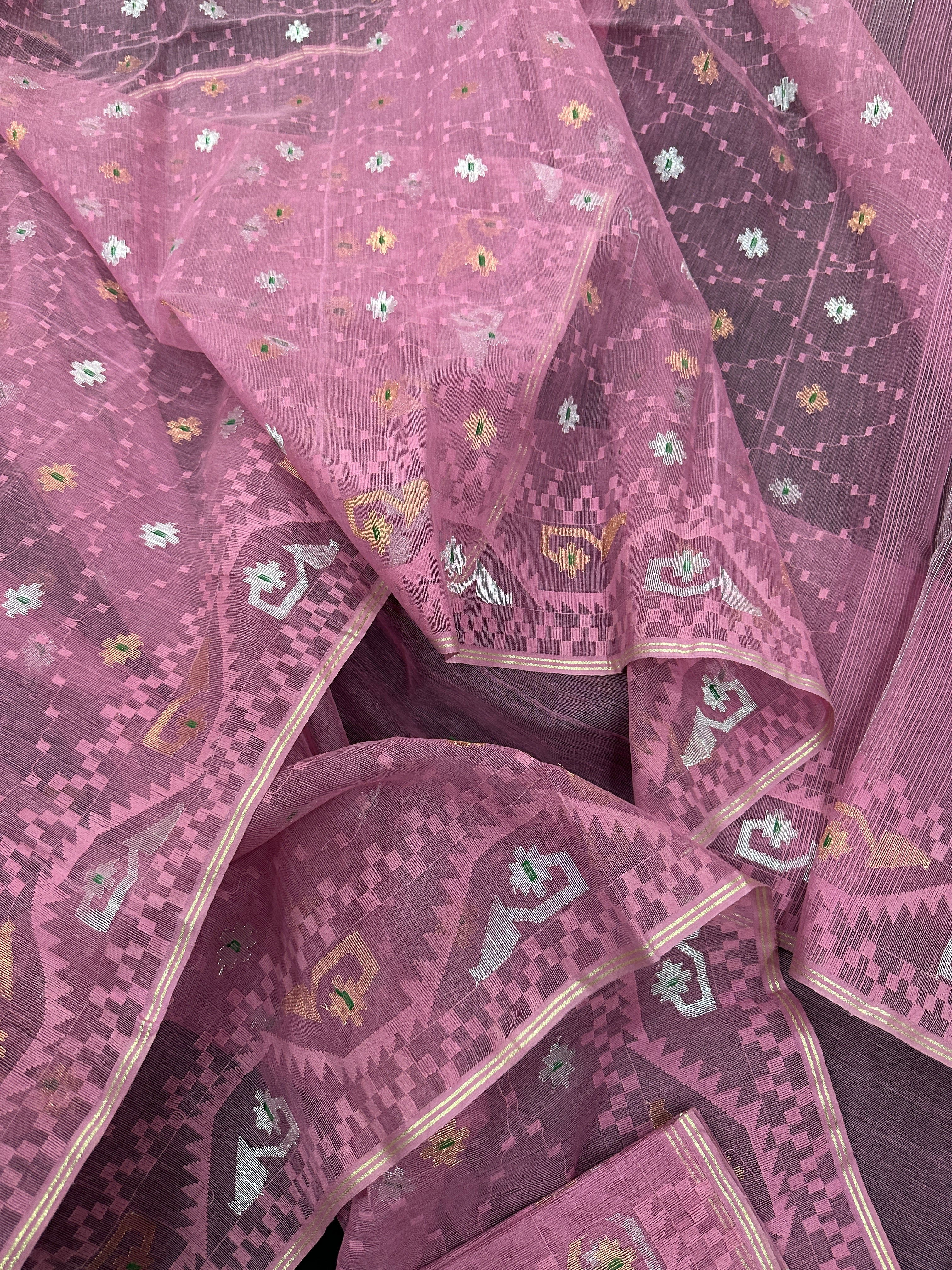 CHERRY PINK JAMDANI