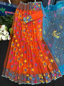 Orange jamdani