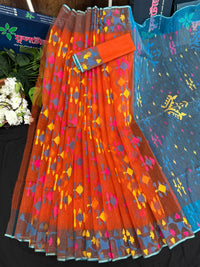Orange jamdani