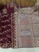 Maroon jamdani