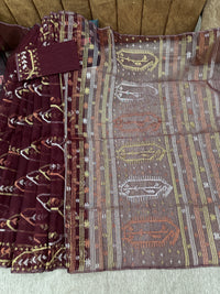 Maroon jamdani