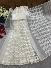 WHITE JAMDANI