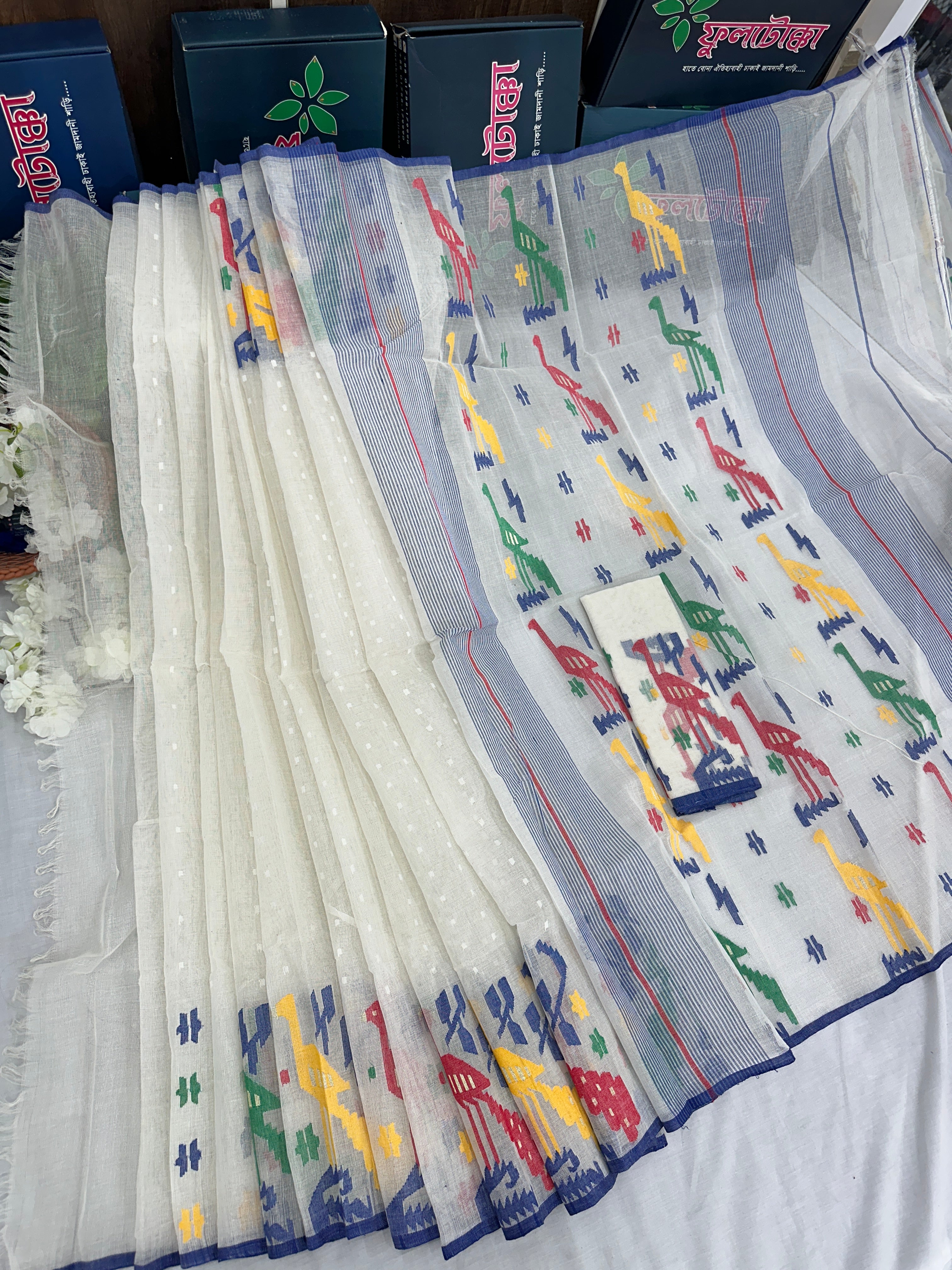 white jamdani
