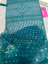 Sea green jamdani