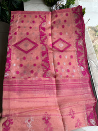 Pink jamdani