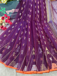 Purple jamdani