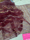Maroon jamdani