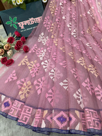 pink jamdani