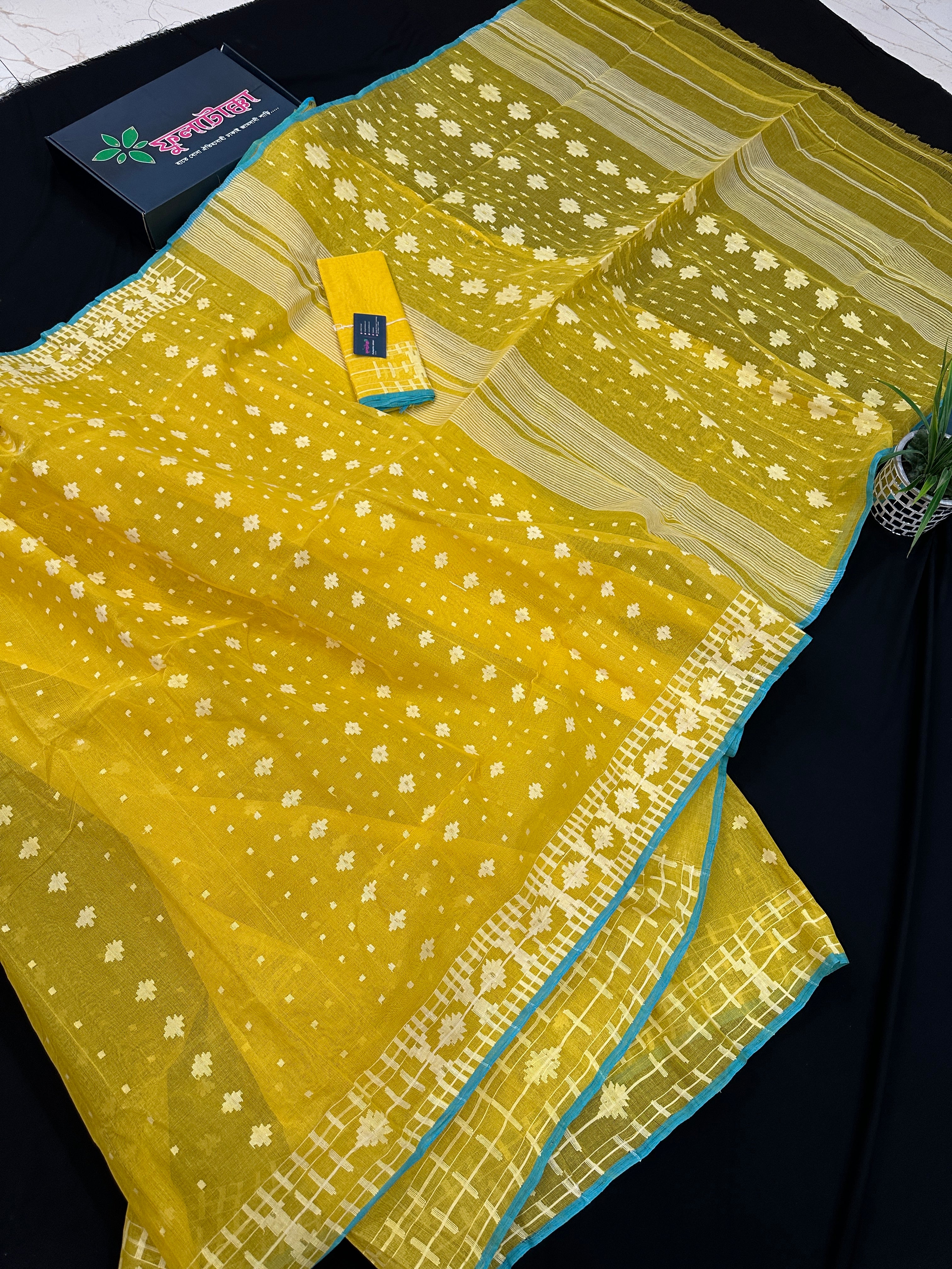YELLOW WITH BLUE