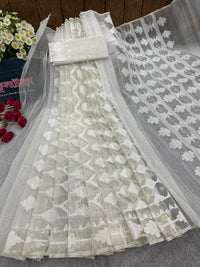 WHITE JAMDANI