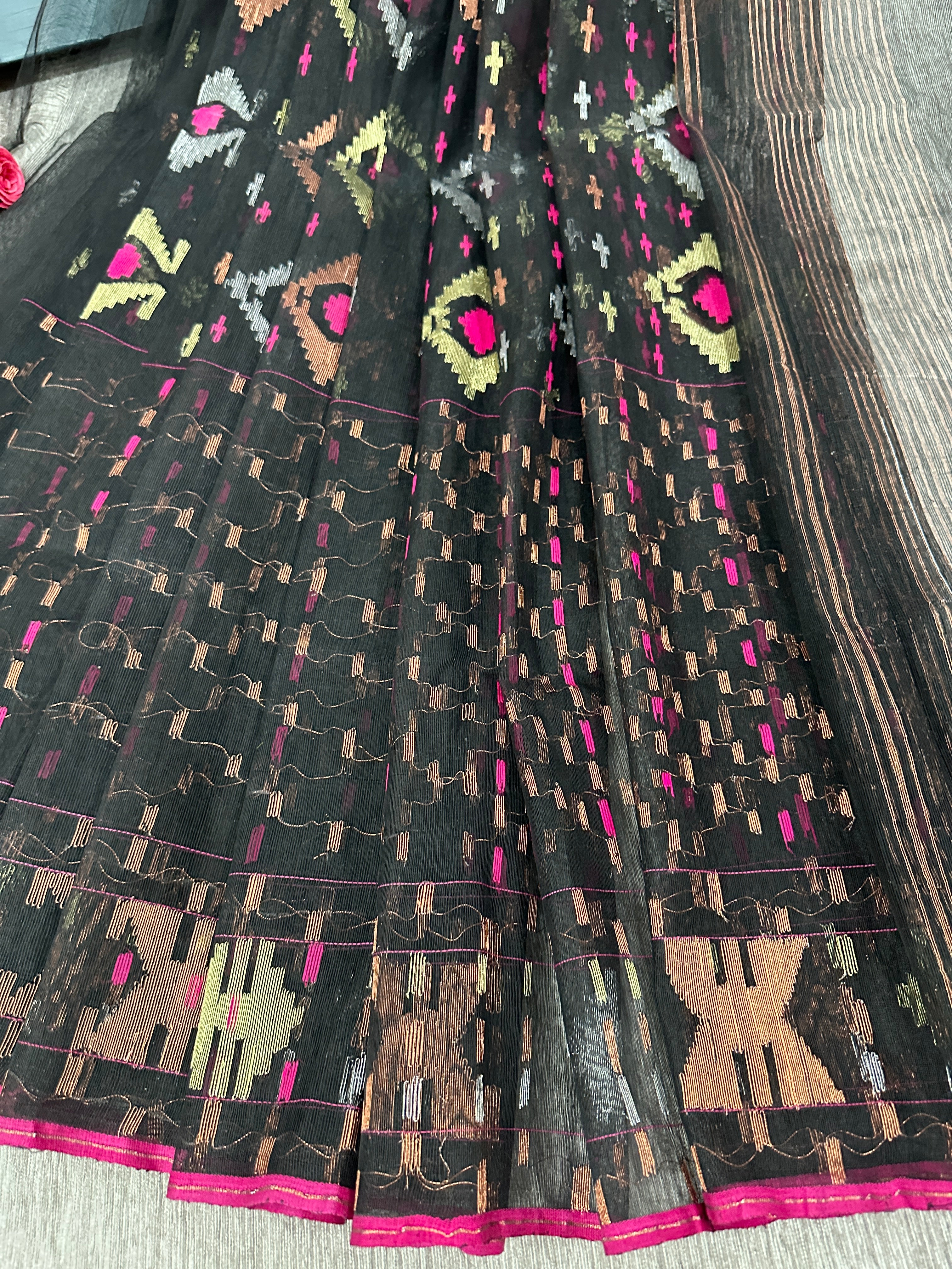 black jamdani