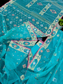 ICE BLUE JAMDANI