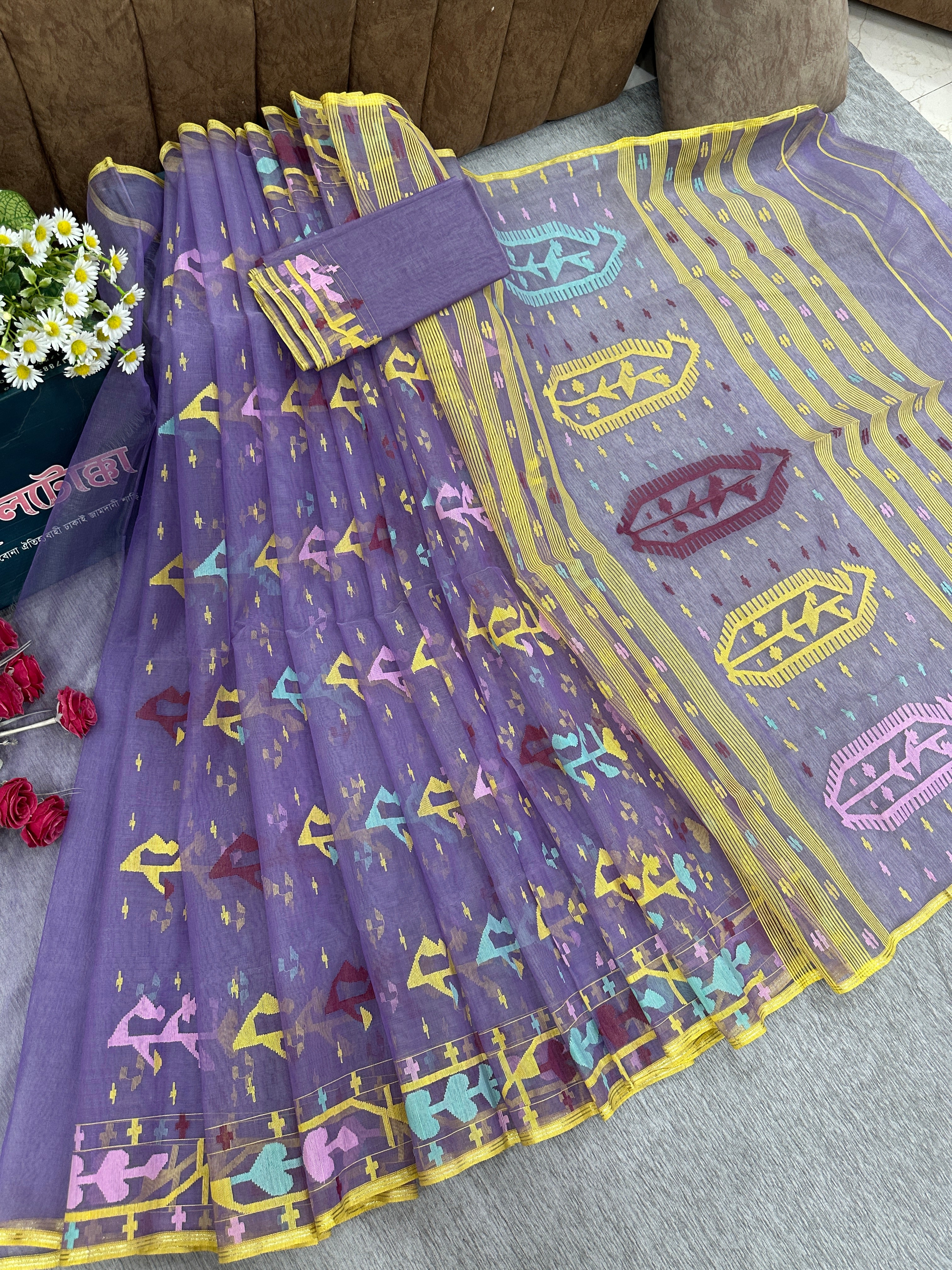 Lavendar jamdani